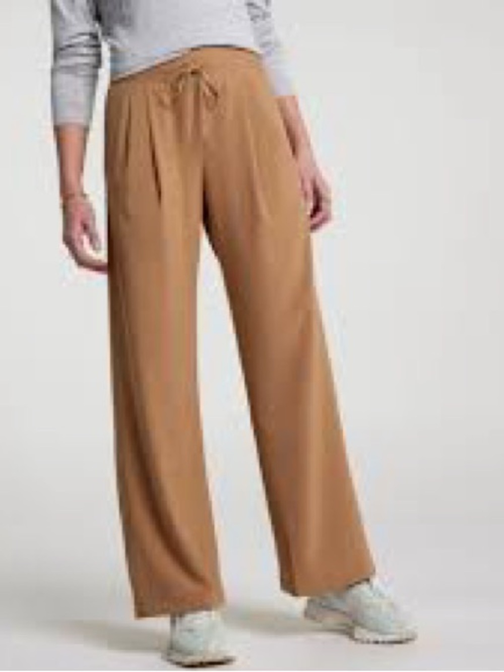 CALIA Truelight Wide-Leg Pull-On Pants — Tan M